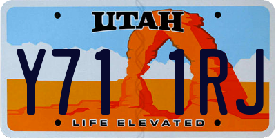 UT license plate Y711RJ
