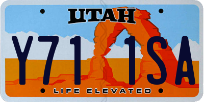 UT license plate Y711SA