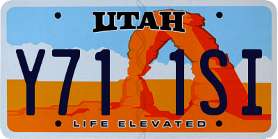 UT license plate Y711SI