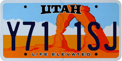 UT license plate Y711SJ