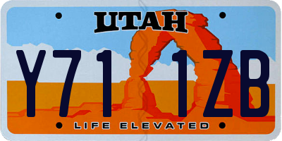 UT license plate Y711ZB