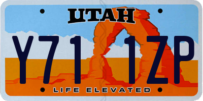 UT license plate Y711ZP