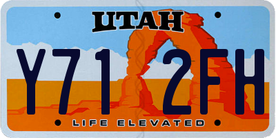 UT license plate Y712FH