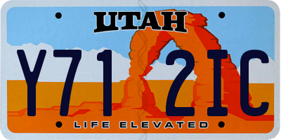 UT license plate Y712IC