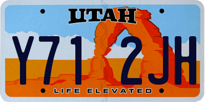 UT license plate Y712JH