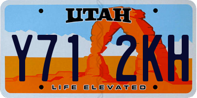 UT license plate Y712KH