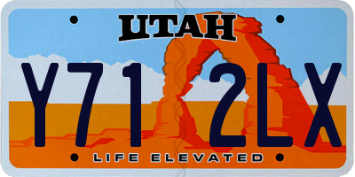 UT license plate Y712LX