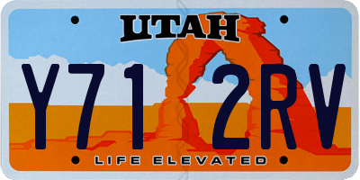 UT license plate Y712RV