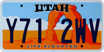 UT license plate Y712WV