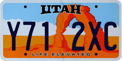 UT license plate Y712XC