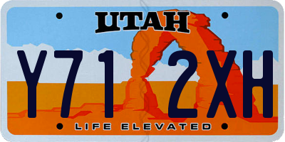 UT license plate Y712XH