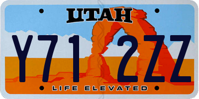 UT license plate Y712ZZ