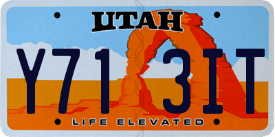 UT license plate Y713IT