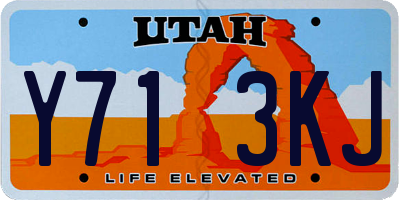 UT license plate Y713KJ