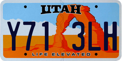 UT license plate Y713LH