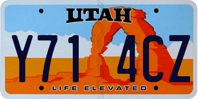 UT license plate Y714CZ