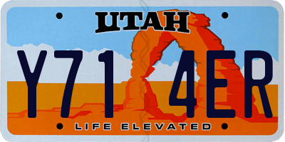 UT license plate Y714ER