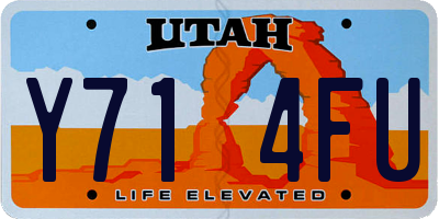 UT license plate Y714FU