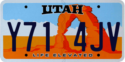 UT license plate Y714JV