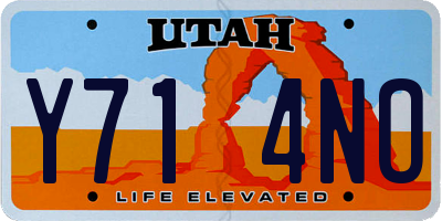 UT license plate Y714NO