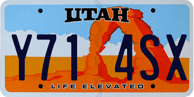 UT license plate Y714SX