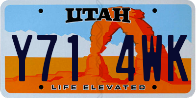 UT license plate Y714WK
