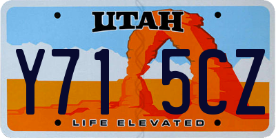 UT license plate Y715CZ