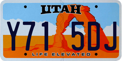 UT license plate Y715DJ