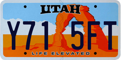 UT license plate Y715FT