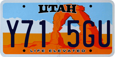 UT license plate Y715GU