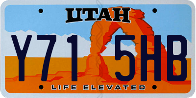 UT license plate Y715HB