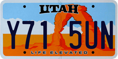 UT license plate Y715UN