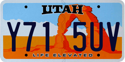 UT license plate Y715UV