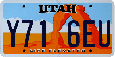 UT license plate Y716EU