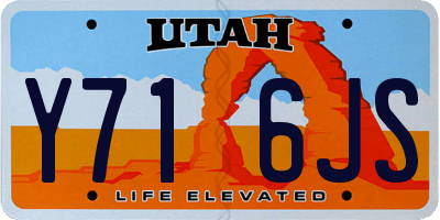 UT license plate Y716JS