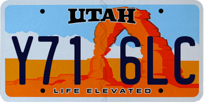 UT license plate Y716LC