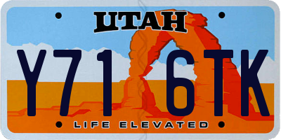 UT license plate Y716TK