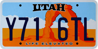 UT license plate Y716TL