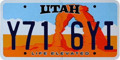 UT license plate Y716YI
