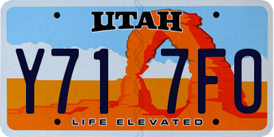 UT license plate Y717FO