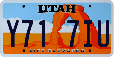 UT license plate Y717IU