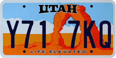 UT license plate Y717KQ