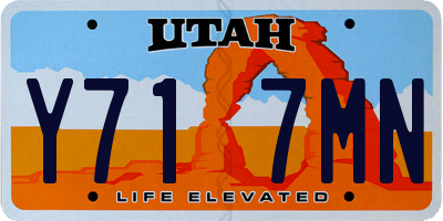 UT license plate Y717MN