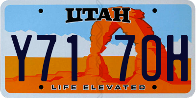 UT license plate Y717OH