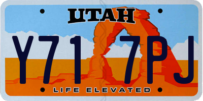UT license plate Y717PJ