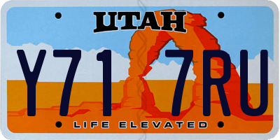 UT license plate Y717RU