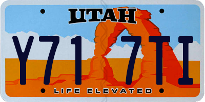 UT license plate Y717TI