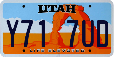 UT license plate Y717UD