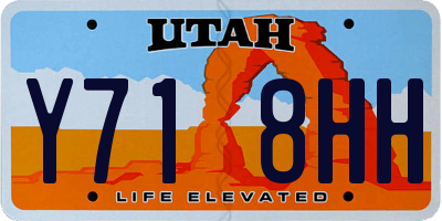 UT license plate Y718HH