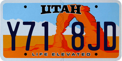 UT license plate Y718JD